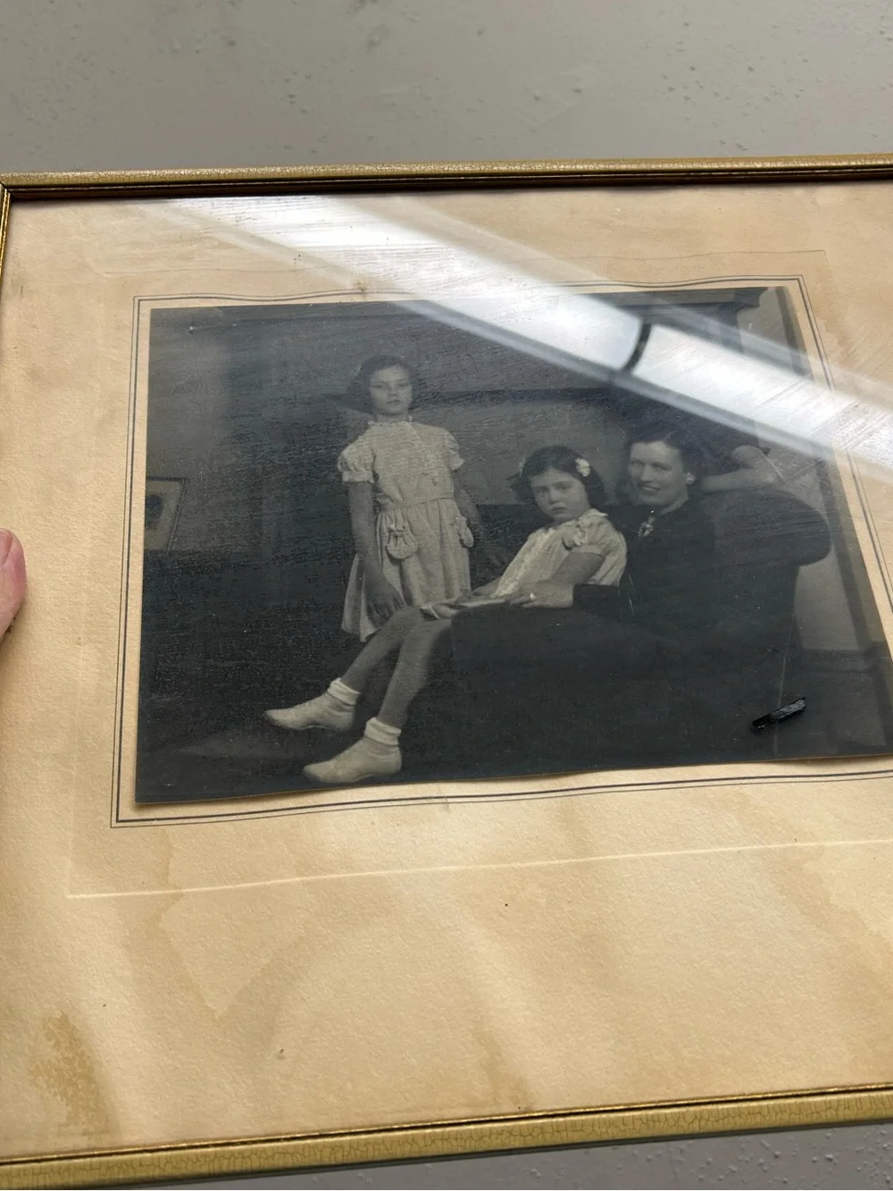 Gold Framed Vintage Family Photograph Art